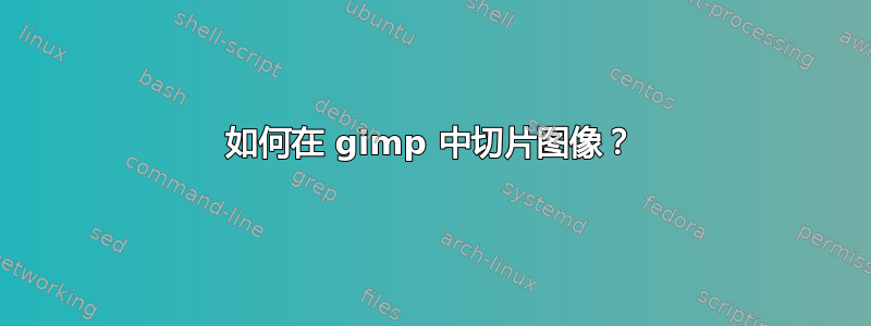 如何在 gimp 中切片图像？