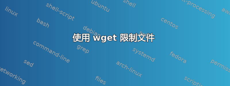 使用 wget 限制文件