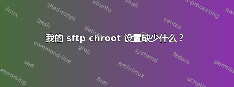 我的 sftp chroot 设置缺少什么？