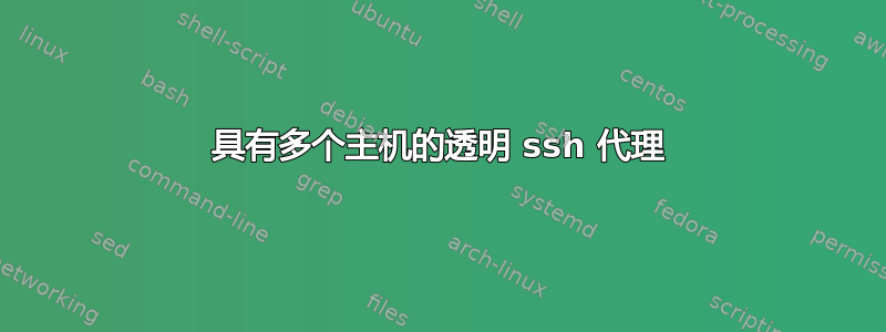 具有多个主机的透明 ssh 代理