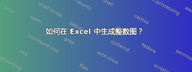 如何在 Excel 中生成整数图？