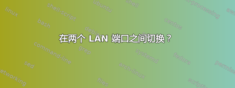 在两个 LAN 端口之间切换？