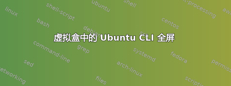 虚拟盒中的 Ubuntu CLI 全屏