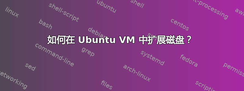 如何在 Ubuntu VM 中扩展磁盘？