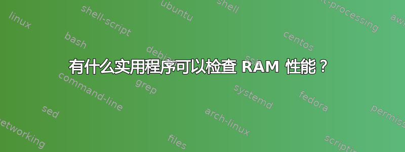 有什么实用程序可以检查 RAM 性能？