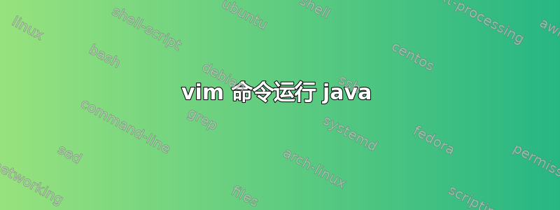 vim 命令运行 java