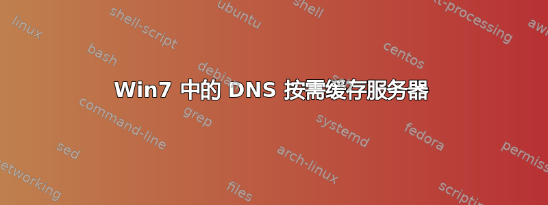 Win7 中的 DNS 按需缓存服务器