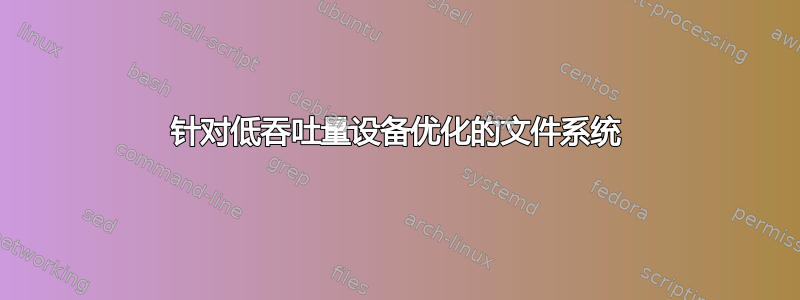 针对低吞吐量设备优化的文件系统