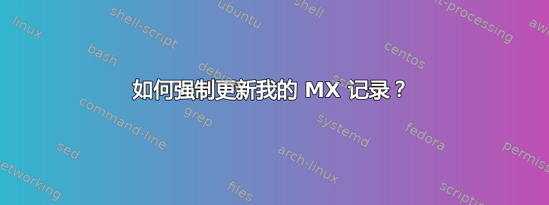 如何强制更新我的 MX 记录？