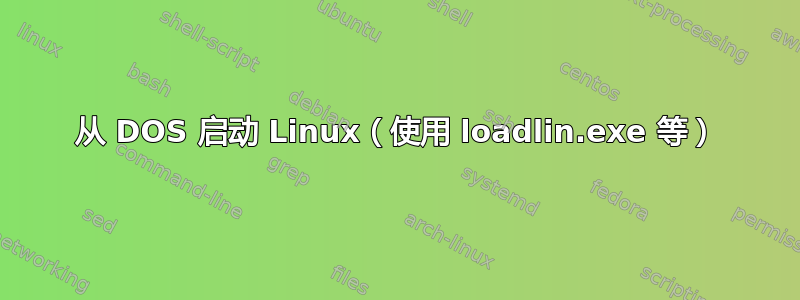 从 DOS 启动 Linux（使用 loadlin.exe 等）