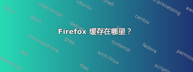 Firefox 缓存在哪里？