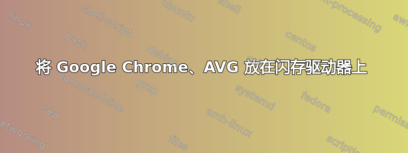 将 Google Chrome、AVG 放在闪存驱动器上