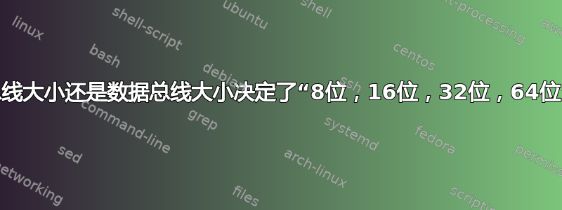 是地址总线大小还是数据总线大小决定了“8位，16位，32位，64位”系统？