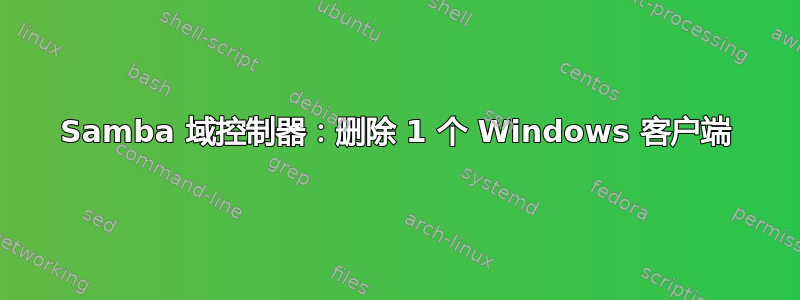 Samba 域控制器：删除 1 个 Windows 客户端