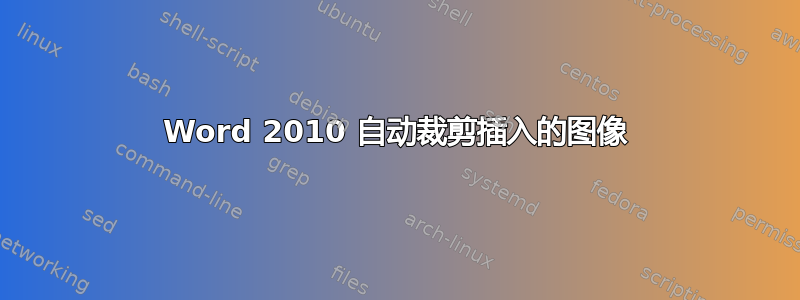 Word 2010 自动裁剪插入的图像