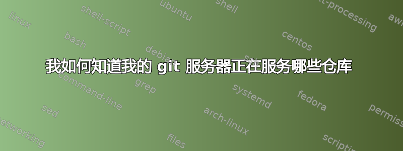 我如何知道我的 git 服务器正在服务哪些仓库