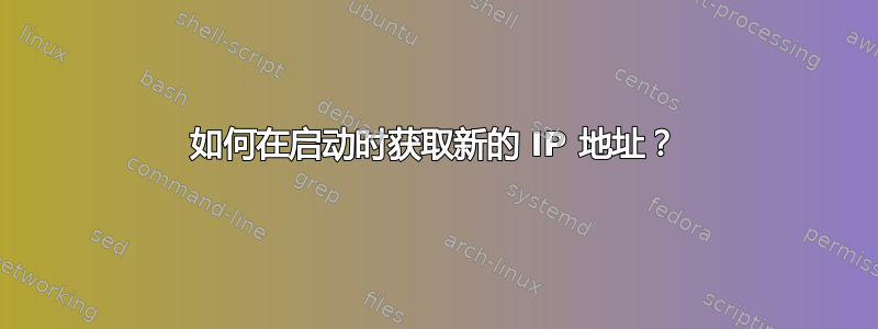 如何在启动时获取新的 IP 地址？