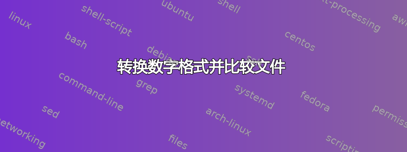 转换数字格式并比较文件