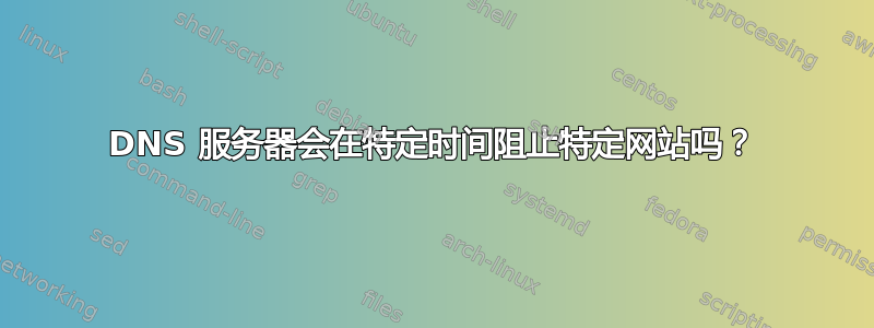 DNS 服务器会在特定时间阻止特定网站吗？