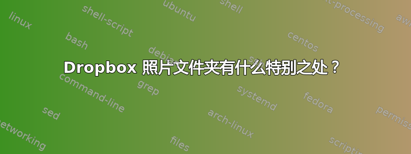 Dropbox 照片文件夹有什么特别之处？