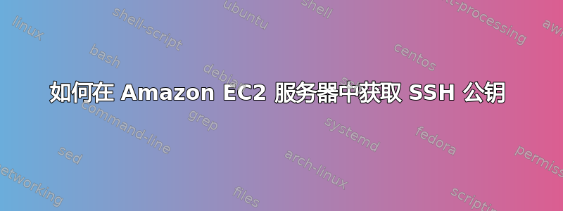 如何在 Amazon EC2 服务器中获取 SSH 公钥