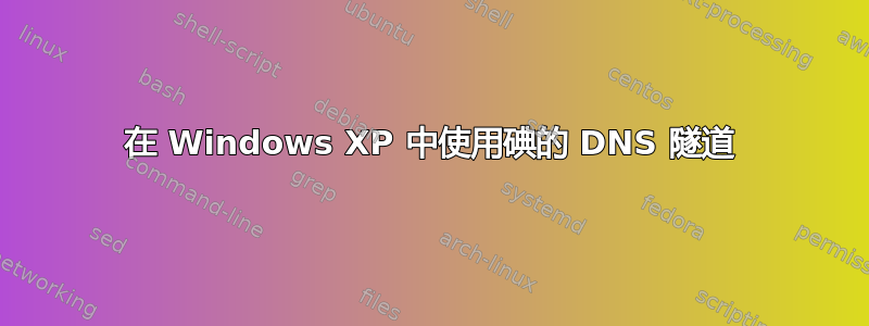 在 Windows XP 中使用碘的 DNS 隧道