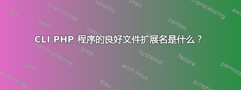 CLI PHP 程序的良好文件扩展名是什么？