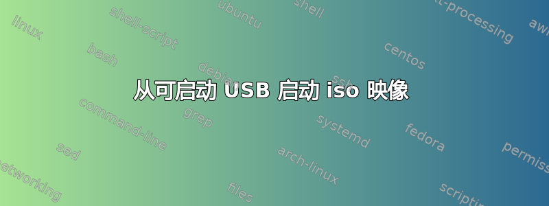 从可启动 USB 启动 iso 映像