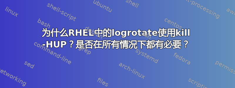 为什么RHEL中的logrotate使用kill -HUP？是否在所有情况下都有必要？