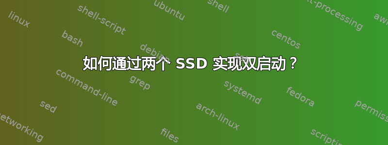 如何通过两个 SSD 实现双启动？