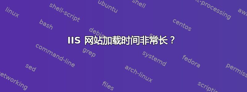 IIS 网站加载时间非常长？