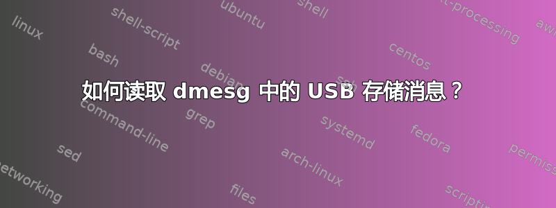 如何读取 dmesg 中的 USB 存储消息？