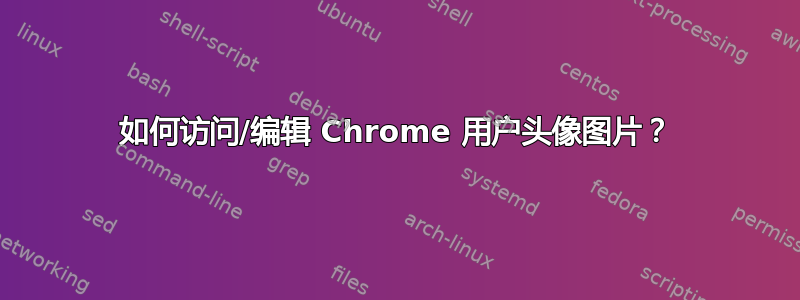 如何访问/编辑 Chrome 用户头像图片？