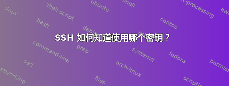 SSH 如何知道使用哪个密钥？