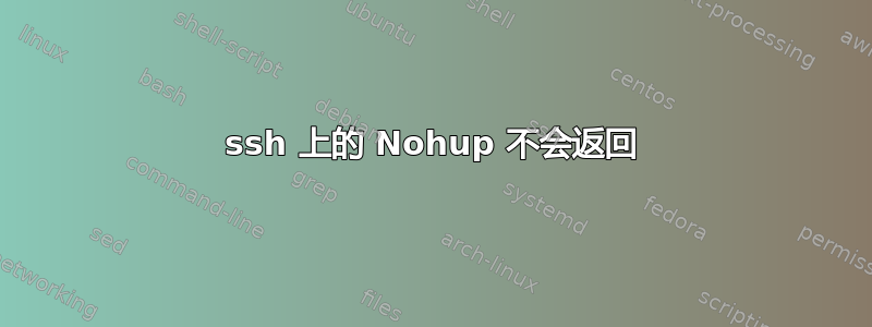 ssh 上的 Nohup 不会返回