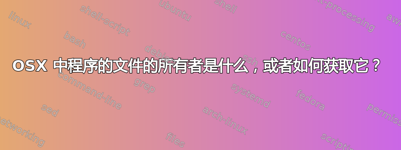 OSX 中程序的文件的所有者是什么，或者如何获取它？