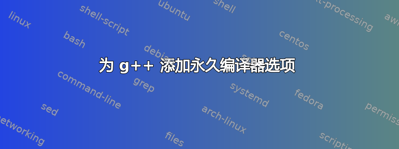 为 g++ 添加永久编译器选项