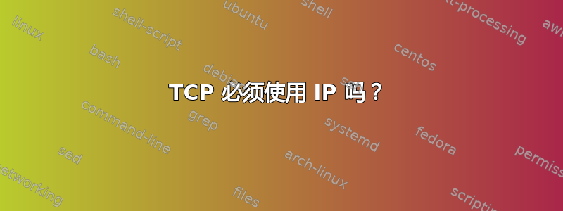 TCP 必须使用 IP 吗？