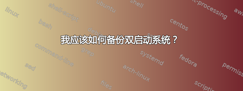 我应该如何备份双启动系统？