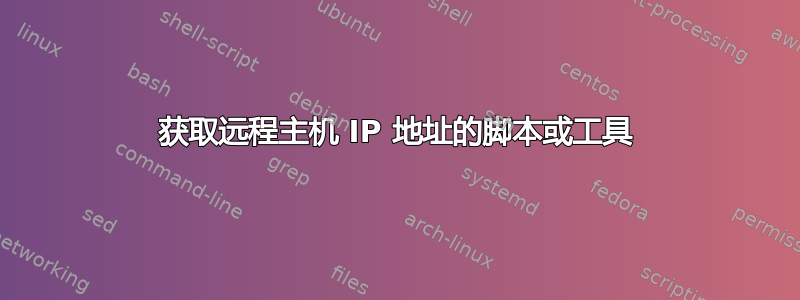 获取远程主机 IP 地址的脚本或工具