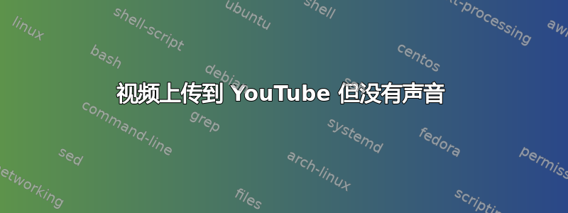 视频上传到 YouTube 但没有声音