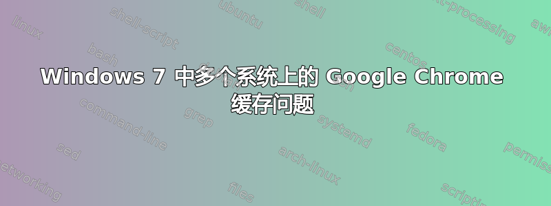 Windows 7 中多个系统上的 Google Chrome 缓存问题