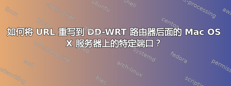 如何将 URL 重写到 DD-WRT 路由器后面的 Mac OS X 服务器上的特定端口？