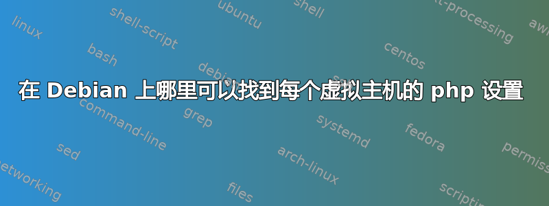 在 Debian 上哪里可以找到每个虚拟主机的 php 设置