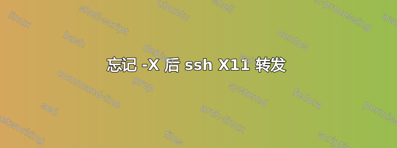 忘记 -X 后 ssh X11 转发