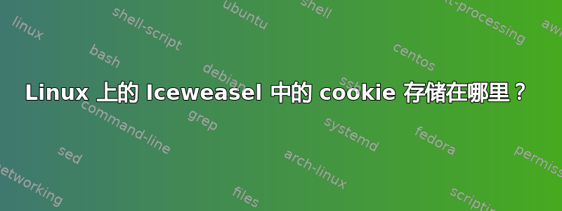 Linux 上的 Iceweasel 中的 cookie 存储在哪里？