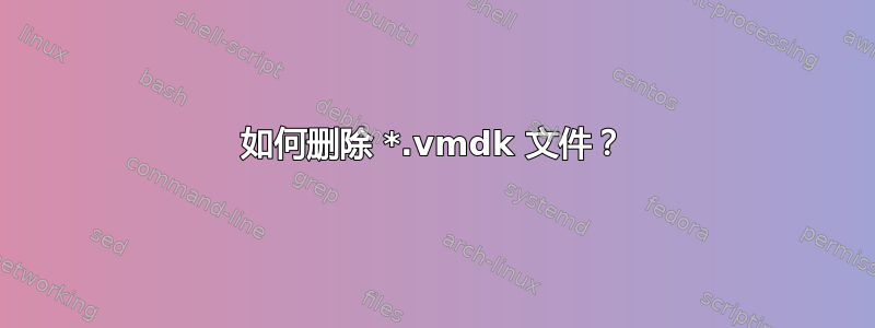 如何删除 *.vmdk 文件？