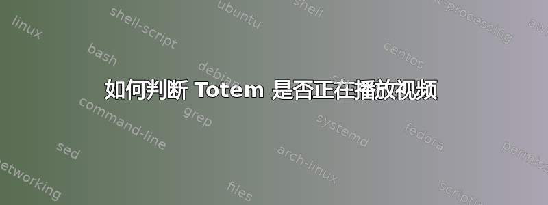 如何判断 Totem 是否正在播放视频