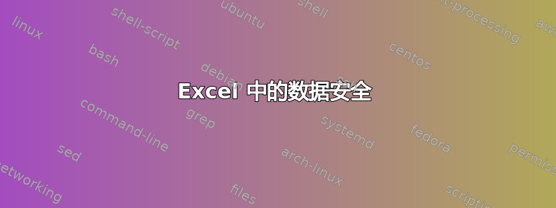 Excel 中的数据安全