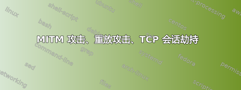 MITM 攻击、重放攻击、TCP 会话劫持 